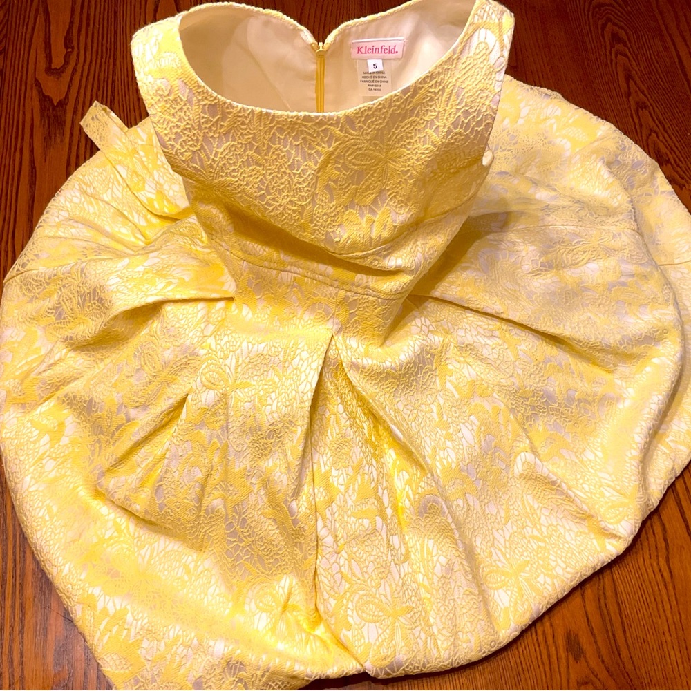 Yellow and white dress